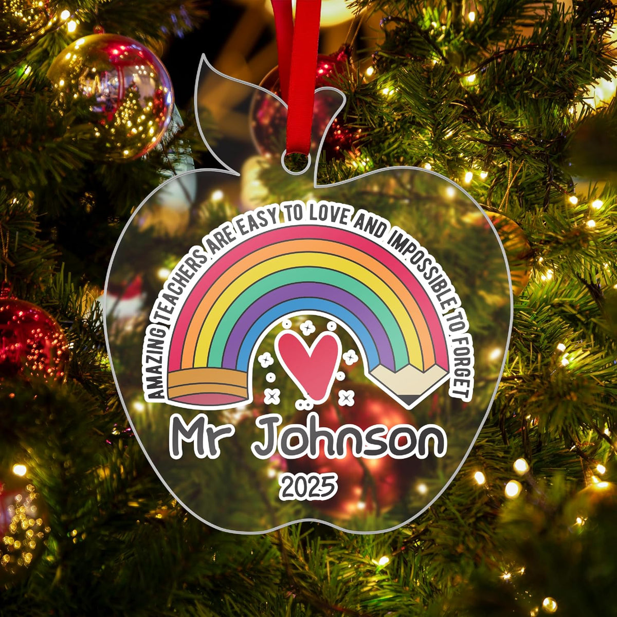 Personalized Uniform Christmas Ornaments for Nurse Doctor Vet Police Firefighter – Custom Acrylic Name Tag Occupation-Themed Xmas Tree Decorations for Family