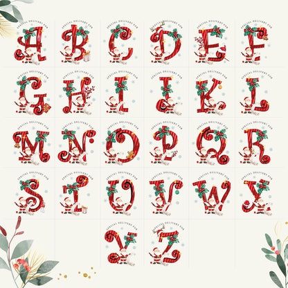Custom White Christmas Stocking with Name & Initial - Personalize Holiday Stockings - Unique Christmas Decoration & Special Delivery Gift for Family, Friends, Mom, Dad & Loved Ones