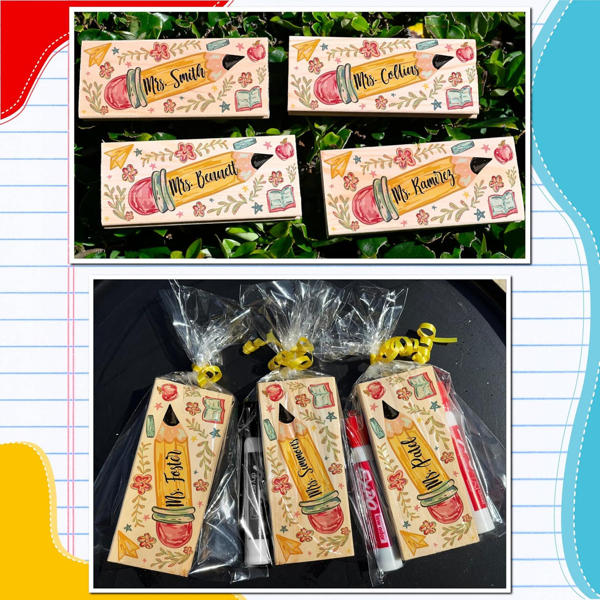 Custom Teacher Appreciation Gifts for Whiteboard - Personalized Thank You Eraser from Students