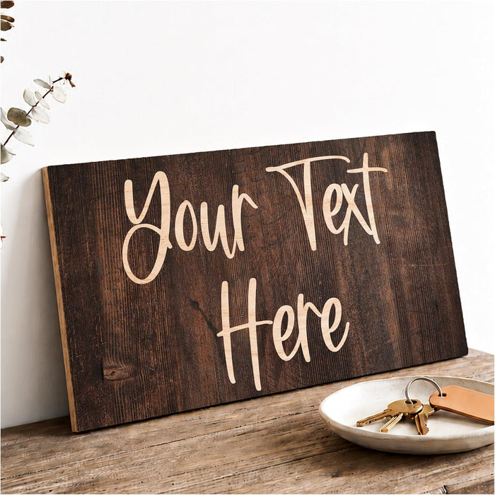 Personalized Welcome Wood Sign for Wall, Custom Family Home Farmhouse Decor