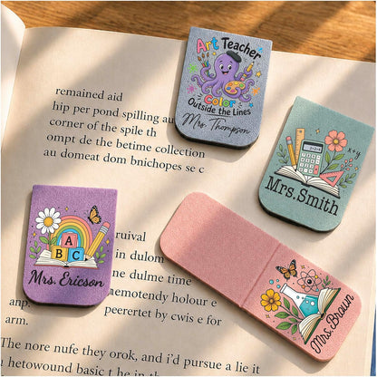 Personalized Magnetic Bookmark with Name, Custom Teacher Appreciation Gift