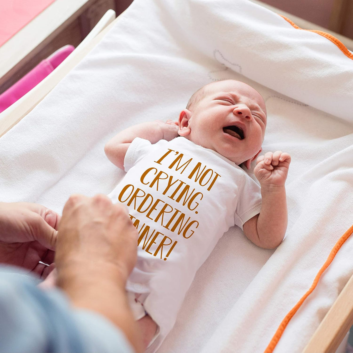 UNIQUE CUSTOM GIFTS Customize Unisex Baby Onesie Beanies - Personalized Girl Boy Bodysuit Gift C03