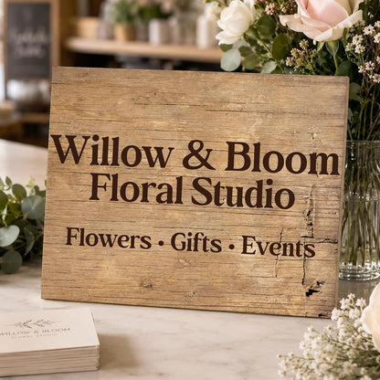 Personalized Welcome Wood Sign for Wall, Custom Family Home Farmhouse Decor
