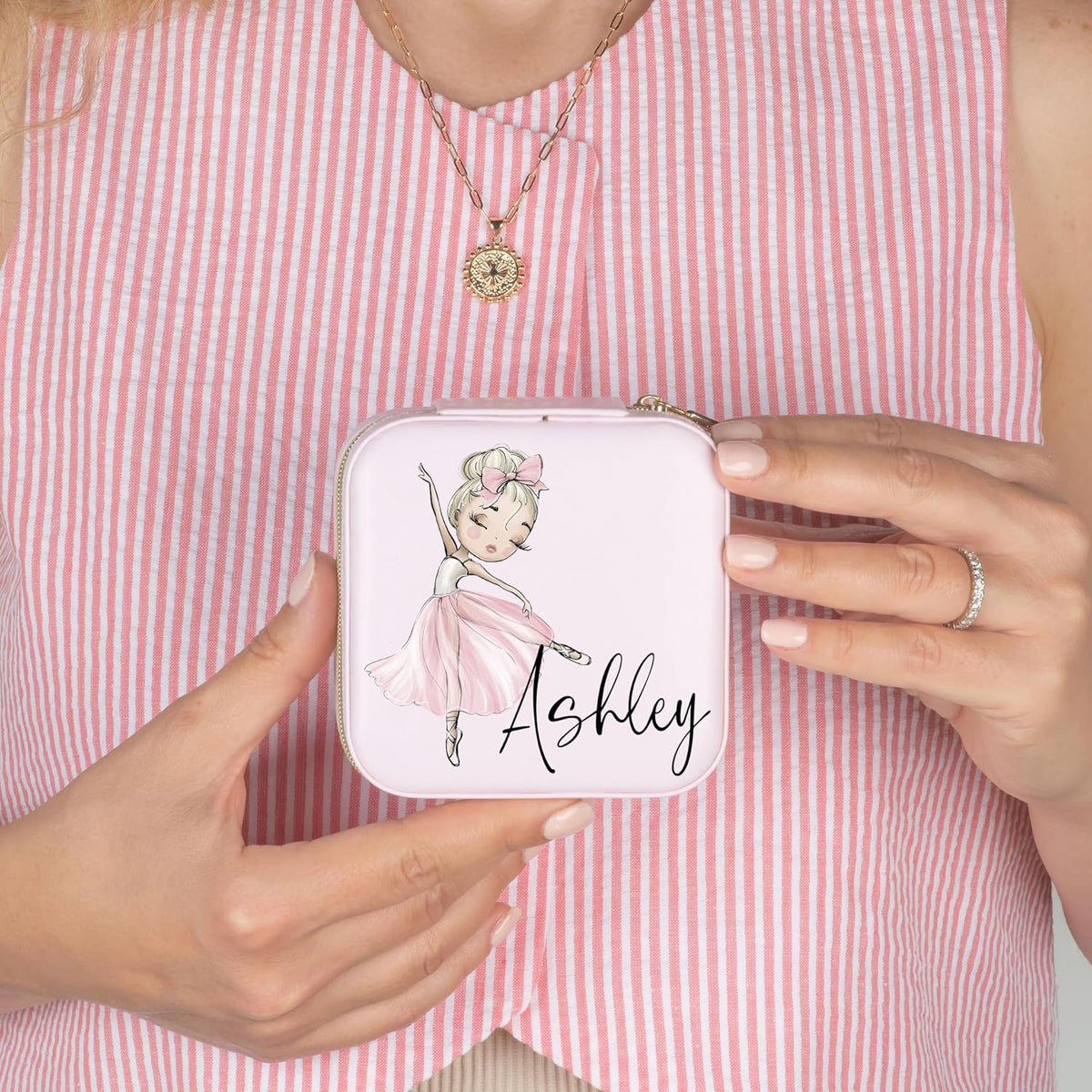 Personalized Mini Jewelry Organizer for Girls, Custom Travel Jewelry Box