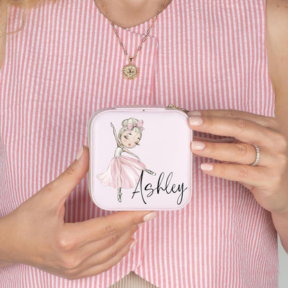 Personalized Mini Jewelry Organizer for Girls, Custom Travel Jewelry Box