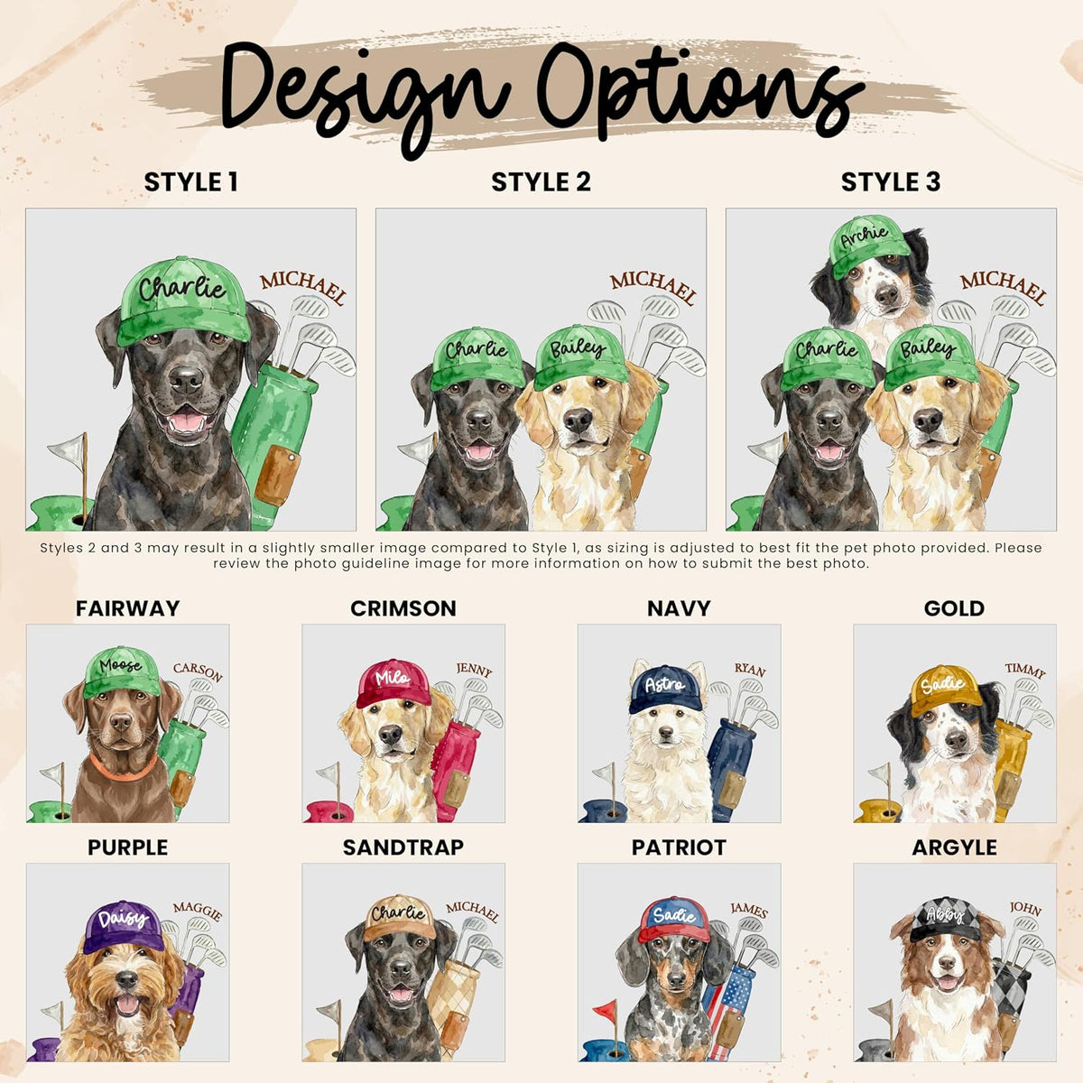 Custom Golf Towel with Photo, Personalized Pet Golf Towel for Men, Dog or Cat Portrait with Name, Funny Golf Bag Accessory Gift for Golfers, Father’s Day Birthday