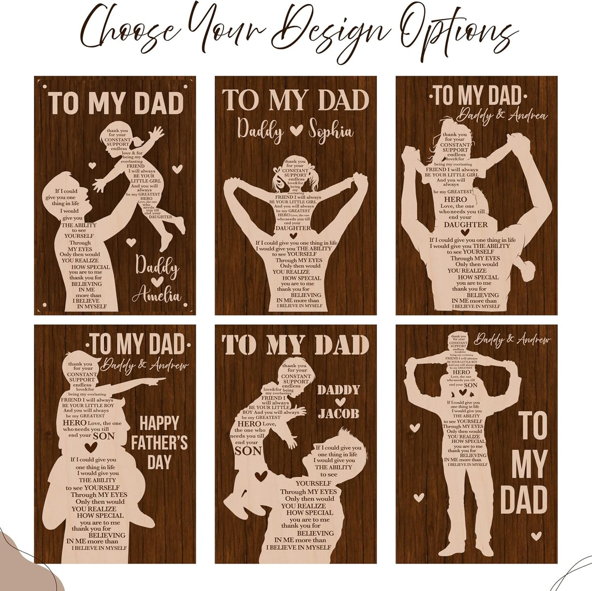 Personalized Wooden Sign for Dad – Custom Thank You for Your Constant Help Wall Plaque – Unique Father’s Day Gift from Daughter or Son – Rustic Decor for Garage, Office, Workshop or Man Cave