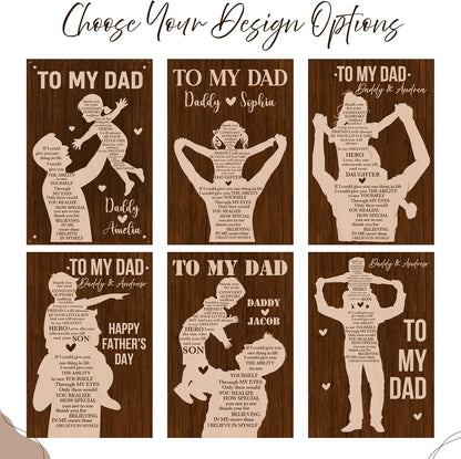 Personalized Wooden Sign for Dad – Custom Thank You for Your Constant Help Wall Plaque – Unique Father’s Day Gift from Daughter or Son – Rustic Decor for Garage, Office, Workshop or Man Cave