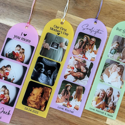 Personalized Photo Bookmark with Name, Custom 3-Photo Double-Sided Keepsake