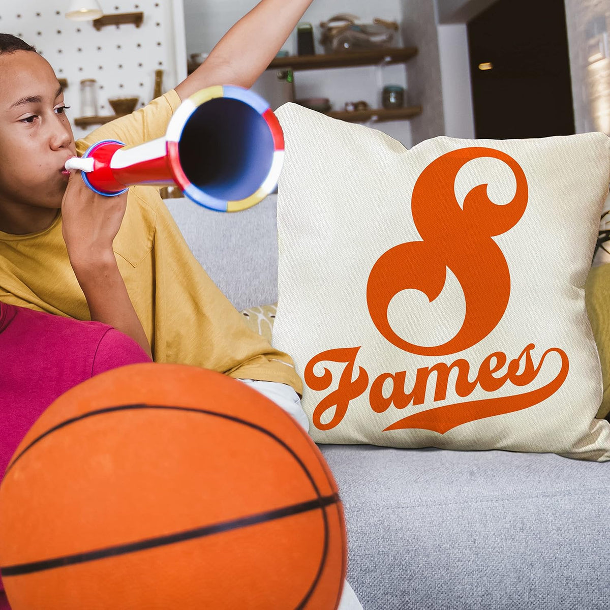 Personalized Sports Pillow Cover with Name and Number, Custom Baseball Gift