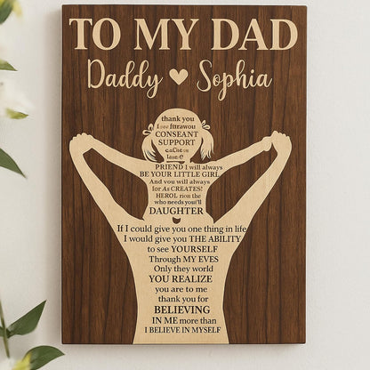Personalized Wooden Sign for Dad – Custom Thank You for Your Constant Help Wall Plaque – Unique Father’s Day Gift from Daughter or Son – Rustic Decor for Garage, Office, Workshop or Man Cave