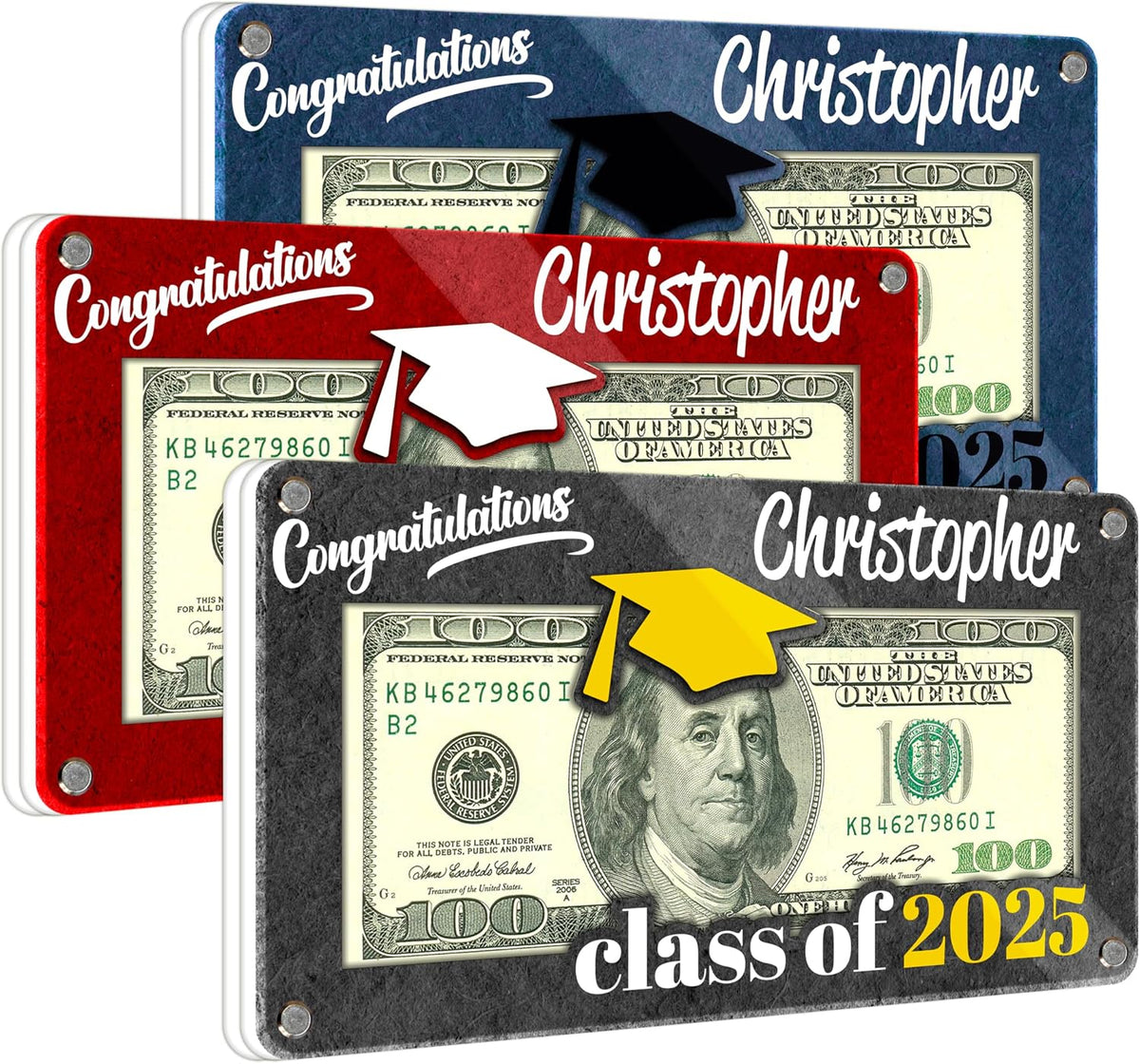 Personalized Graduation Money Holder, Custom Class of 2026 Cash Card Gift