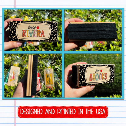 Custom Teacher Appreciation Gifts for Whiteboard - Personalized Thank You Eraser from Students