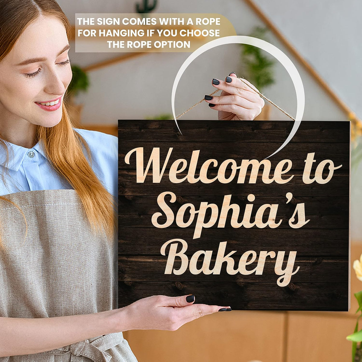 Personalized Wood Sign with 9 Font and 6 Color Options – Customized Wooden Home Décor for Father’s Day, Mother’s Day, Christmas, Housewarming, or Birthday Gifts