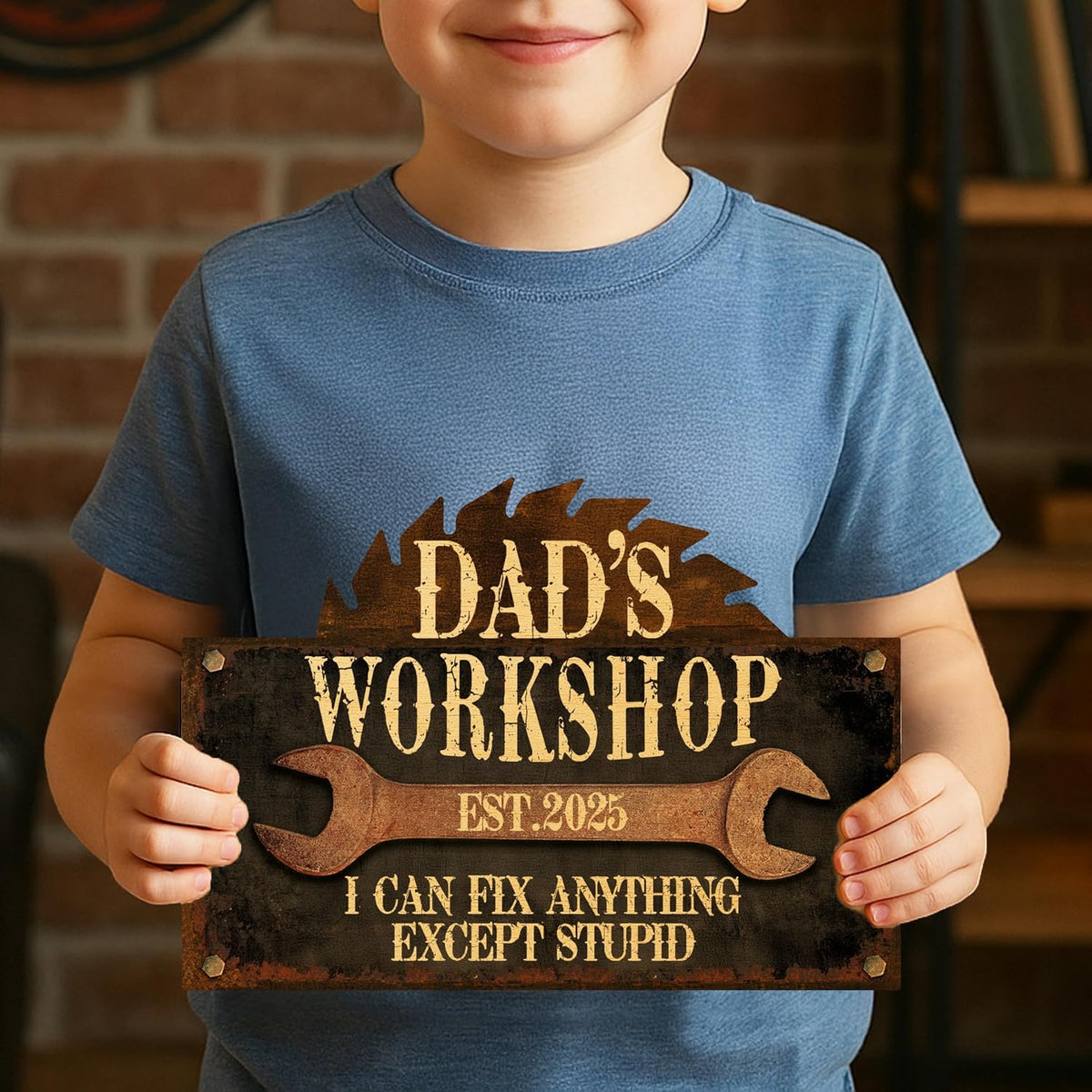Personalized Garage Wood Sign for Dad or Grandpa – Custom Rustic Workshop Wall Decor with Name – Funny Gift for Father’s Day, Birthday, Christmas from Kids or Grandkids – Papa’s Garage Sign