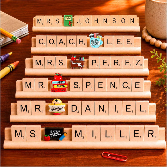 Personalized Letter Tile Teacher Name Plate, Teacher Appreciation Gift