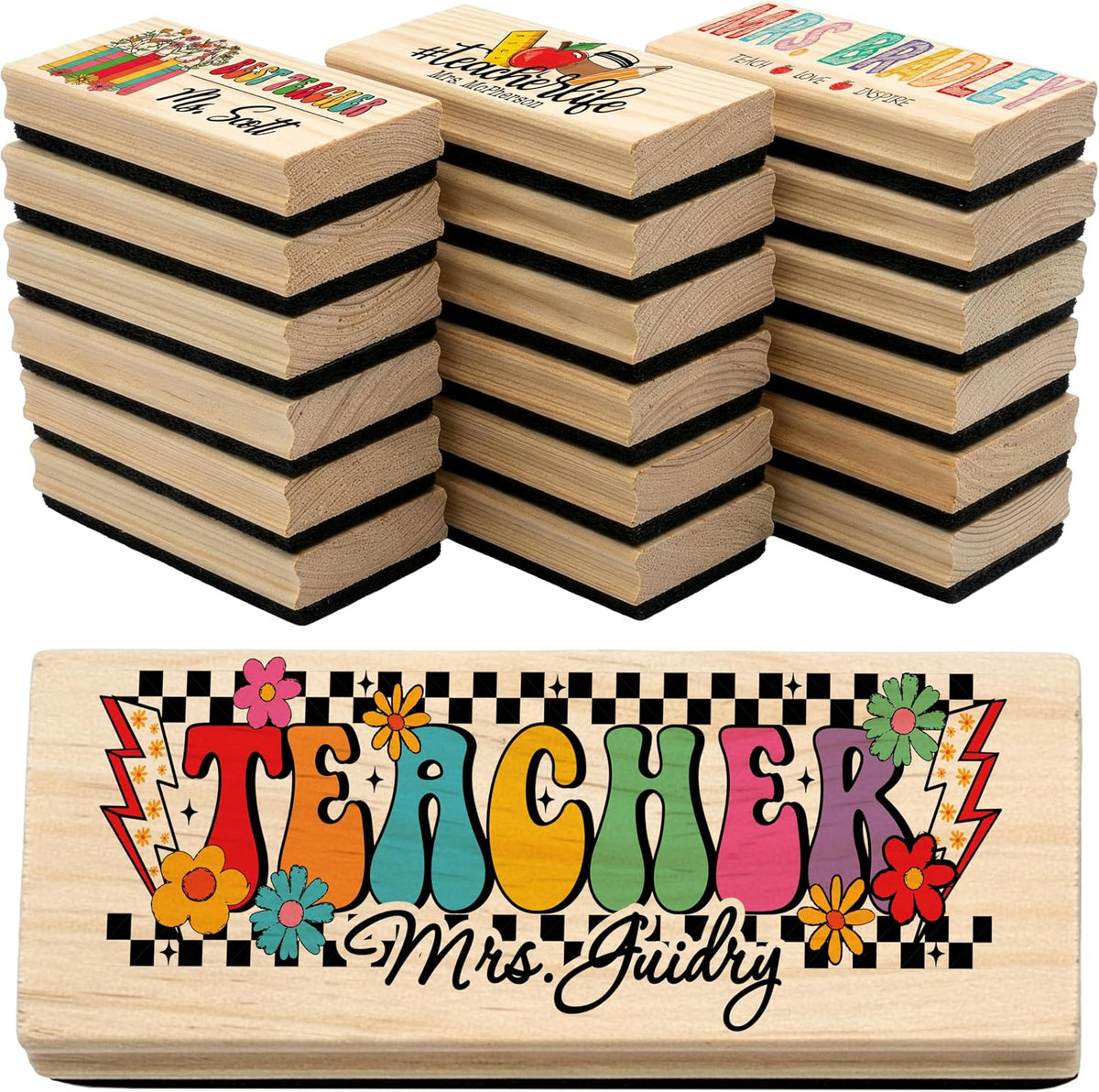 Custom Teacher Appreciation Gifts for Whiteboard - Personalized Thank You Eraser from Students