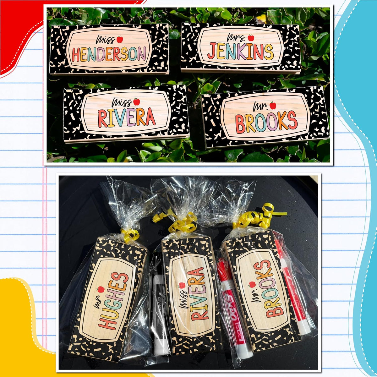 Custom Teacher Appreciation Gifts for Whiteboard - Personalized Thank You Eraser from Students