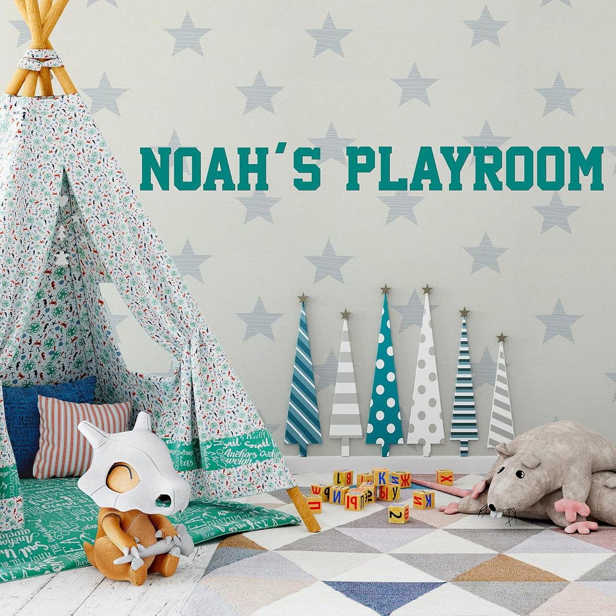 Personalized Name Wall Vinyl Decal, Custom Wall Art for Nursery and Bedroom