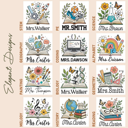 Personalized Magnetic Bookmark with Name, Custom Teacher Appreciation Gift
