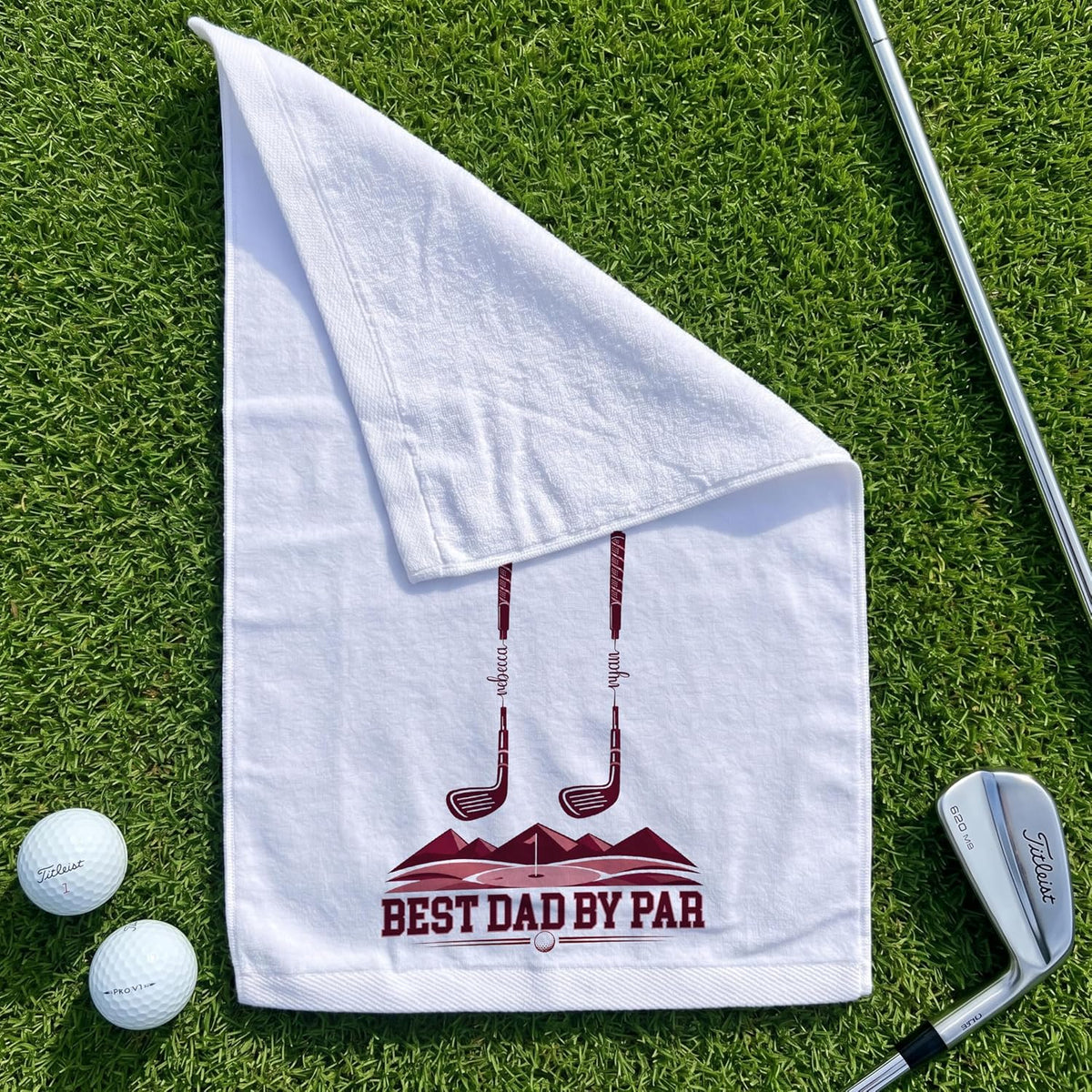 Zexpa Apparel Custom Pet Golf Towel – Personalized Golf Club Towel with Your Dog or Cat Photo & Name – Unique Pet Lover Golf Accessory Gift for Golfers & Pet Owners