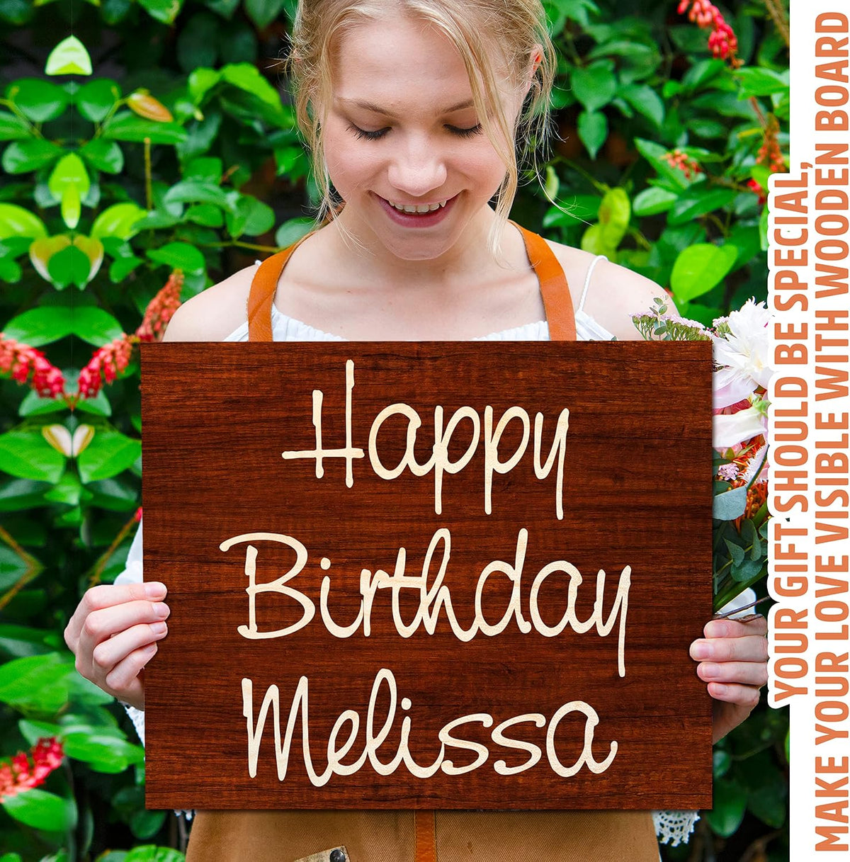 Personalized Wood Signs for Home Decor Gifts - Customizable w/ 10 Font & 5 Color Options - Customized Rustic Wooden Plaque for Wall Decoration - Decorative Sign/Board for Kitchen or Farmhouse Gift C2
