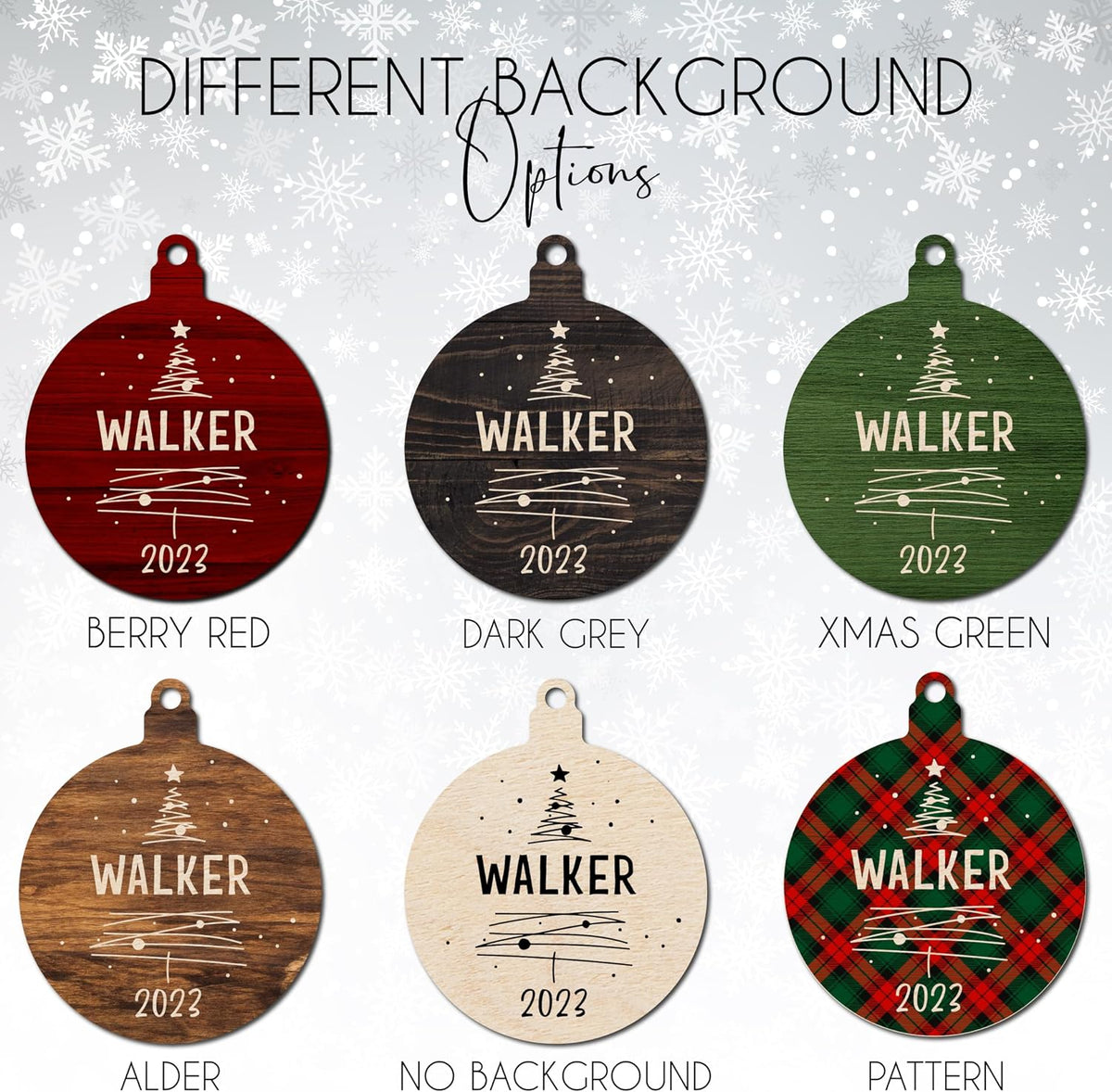 Customized Christmas Tree Decor Ornament, Personalized 2023 Xmas Stocking & Gift Tag