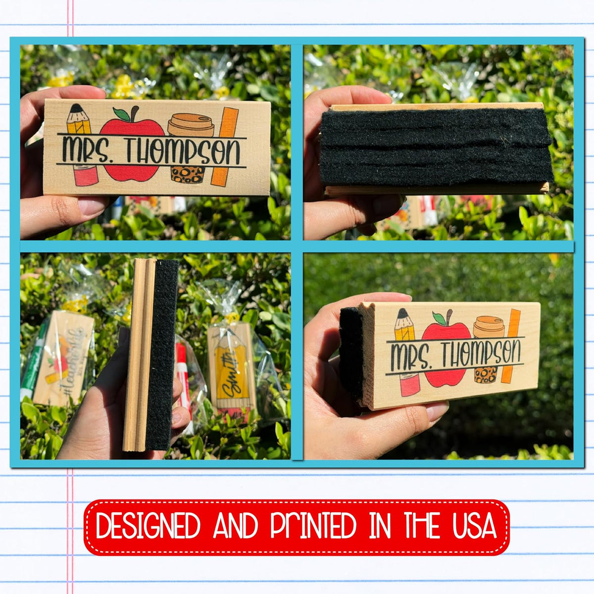 Custom Teacher Appreciation Gifts for Whiteboard - Personalized Thank You Eraser from Students