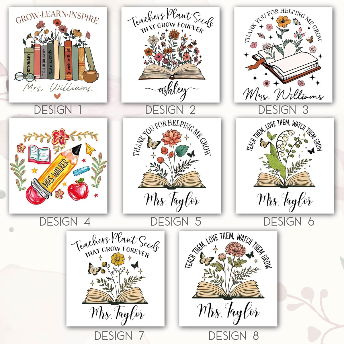 Personalized Grandma Gift - Custom Flower Pot with Names - Ceramic Planter Gift for Mom, Grandma's Garden for Grandma