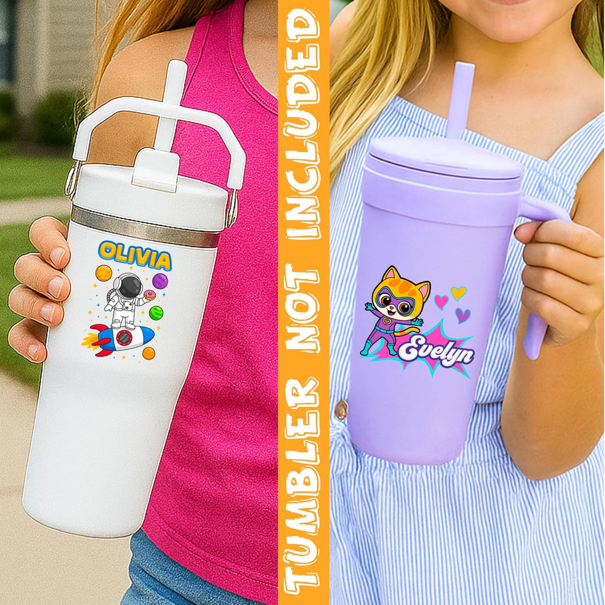 Personalized Waterproof Name Stickers, Custom Vinyl School Labels Toddler