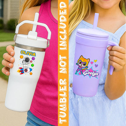 Personalized Waterproof Name Stickers, Custom Vinyl School Labels Toddler