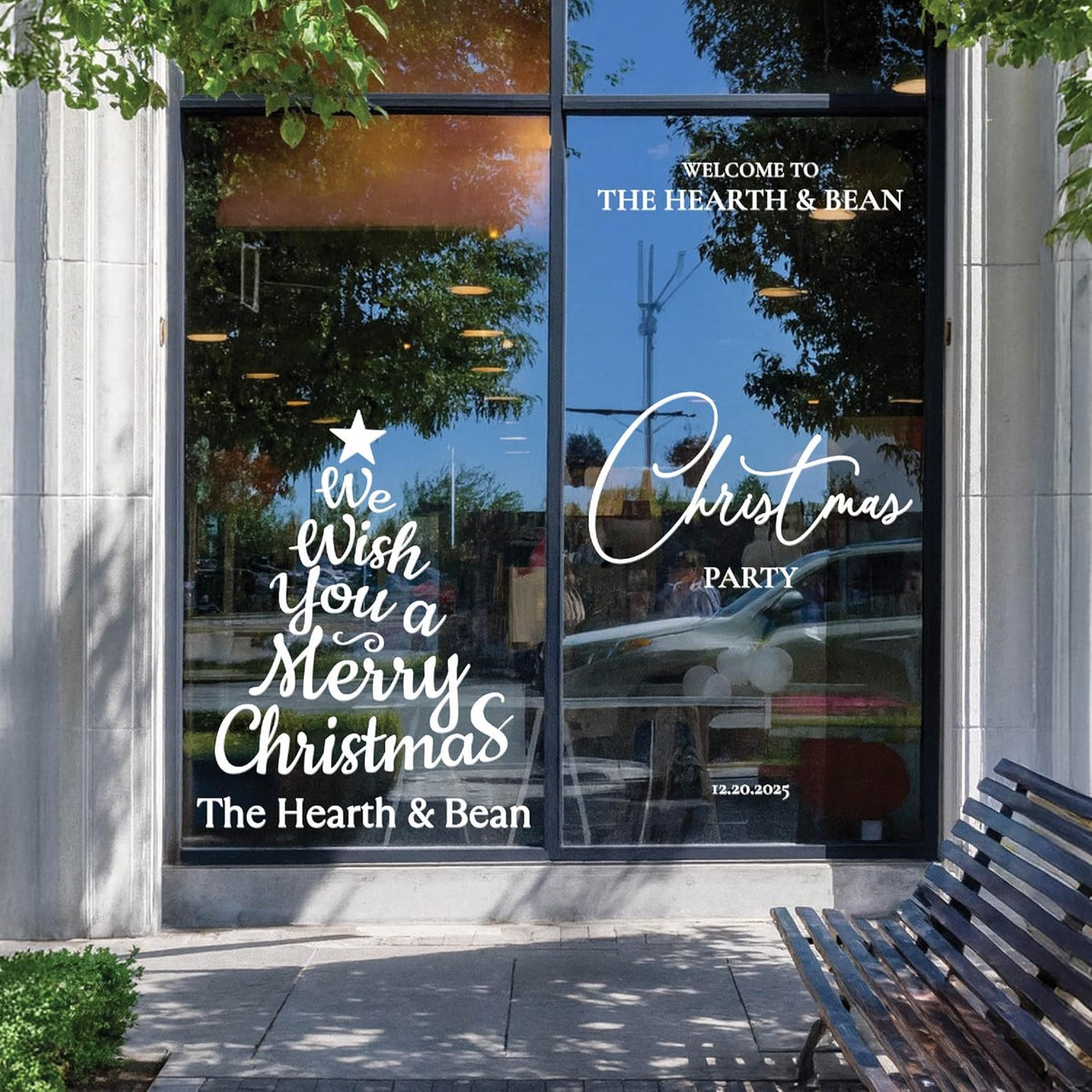 Personalized Welcome to Our Wedding Mirror Sign Decal DIY - Customized Bride and Groom Names - Lettering Elegant Happily Ever After Party Vinyl Sticker Wall Reception Decor