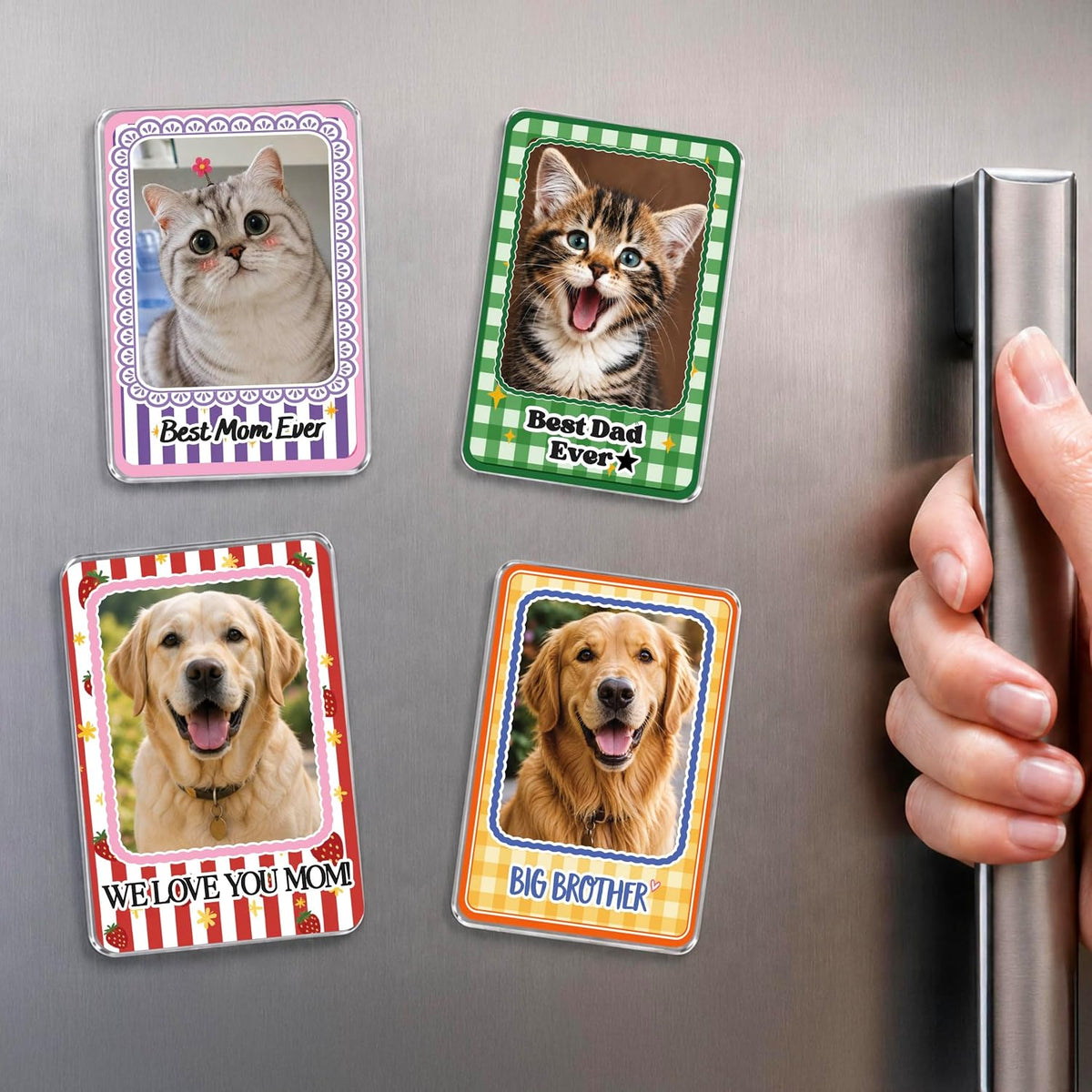 Personalized Car Visor Photo Clip – Custom Acrylic Picture Holder with Text, Gift for Dad, Mom, Husband, Wife, or Girlfriend