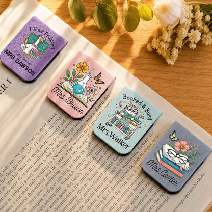Personalized Magnetic Bookmark with Name, Custom Teacher Appreciation Gift