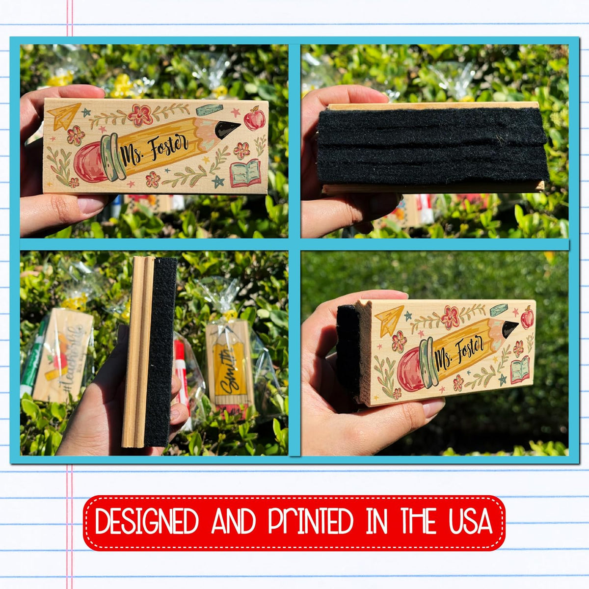 Custom Teacher Appreciation Gifts for Whiteboard - Personalized Thank You Eraser from Students