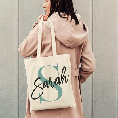 Naive Argo Personalized Initial Tote Bag Gifts - Custom Totes