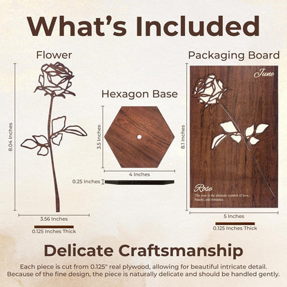 Birth Month Flower Wooden Decor, Grandma Mothers Day Gift for Mom Nana Gigi, Elegant Floral Home Decor, Birthday Christmas Gift