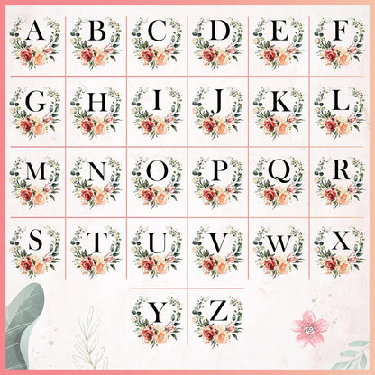 Floral Initial Tote Bag for Women - Personalized Canvas Bag for Bridesmaid Gifts - Monogrammed Aestetic Teacher Totes Bags (Initial #C)