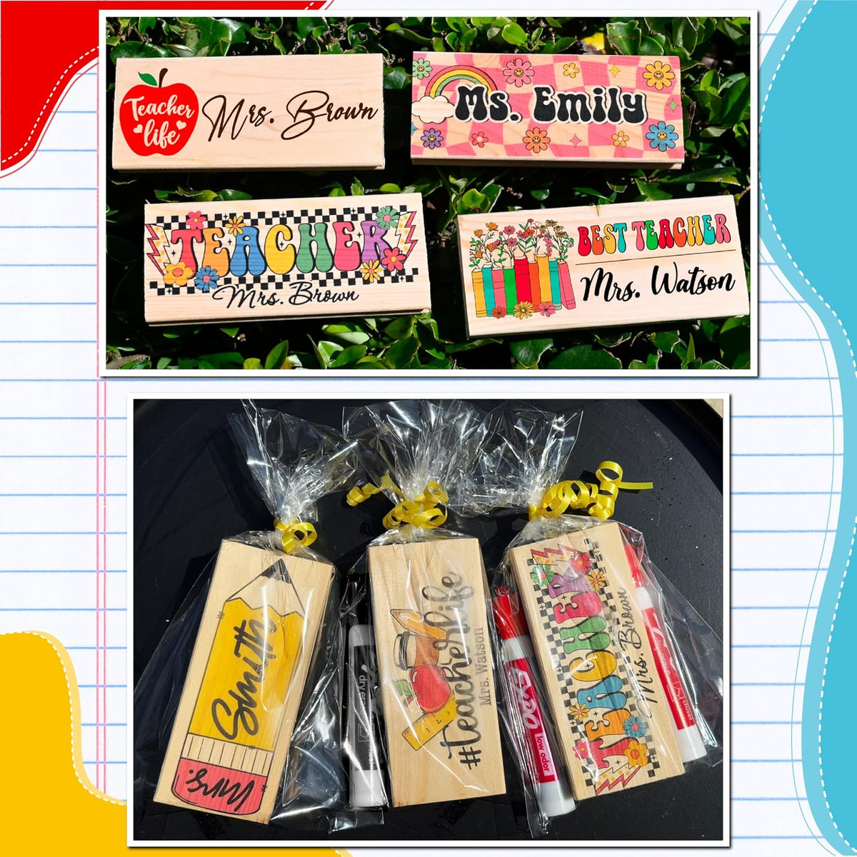 Custom Teacher Appreciation Gifts for Whiteboard - Personalized Thank You Eraser from Students