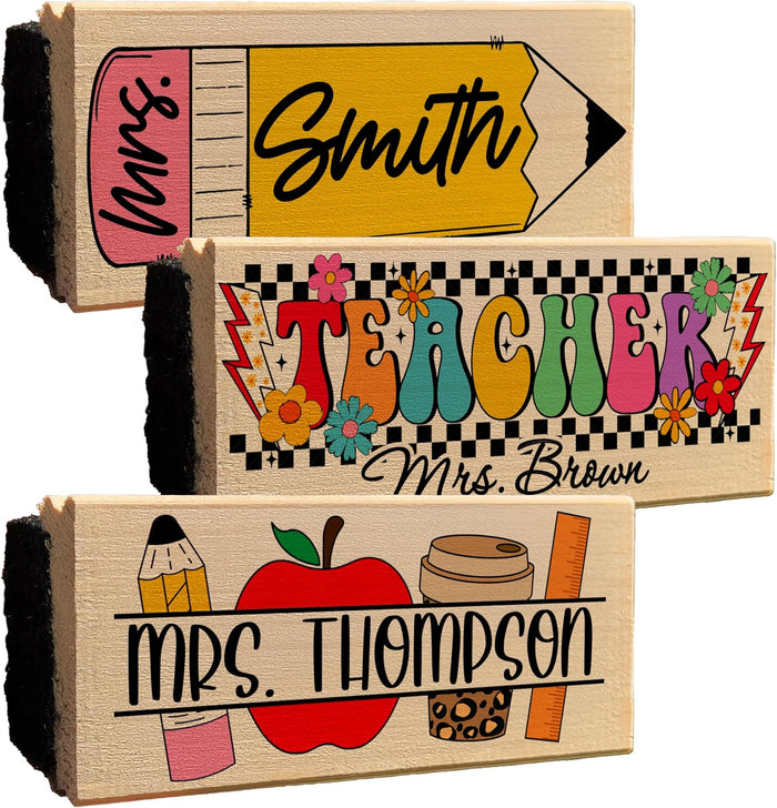 Custom Teacher Appreciation Gifts for Whiteboard - Personalized Thank You Eraser from Students
