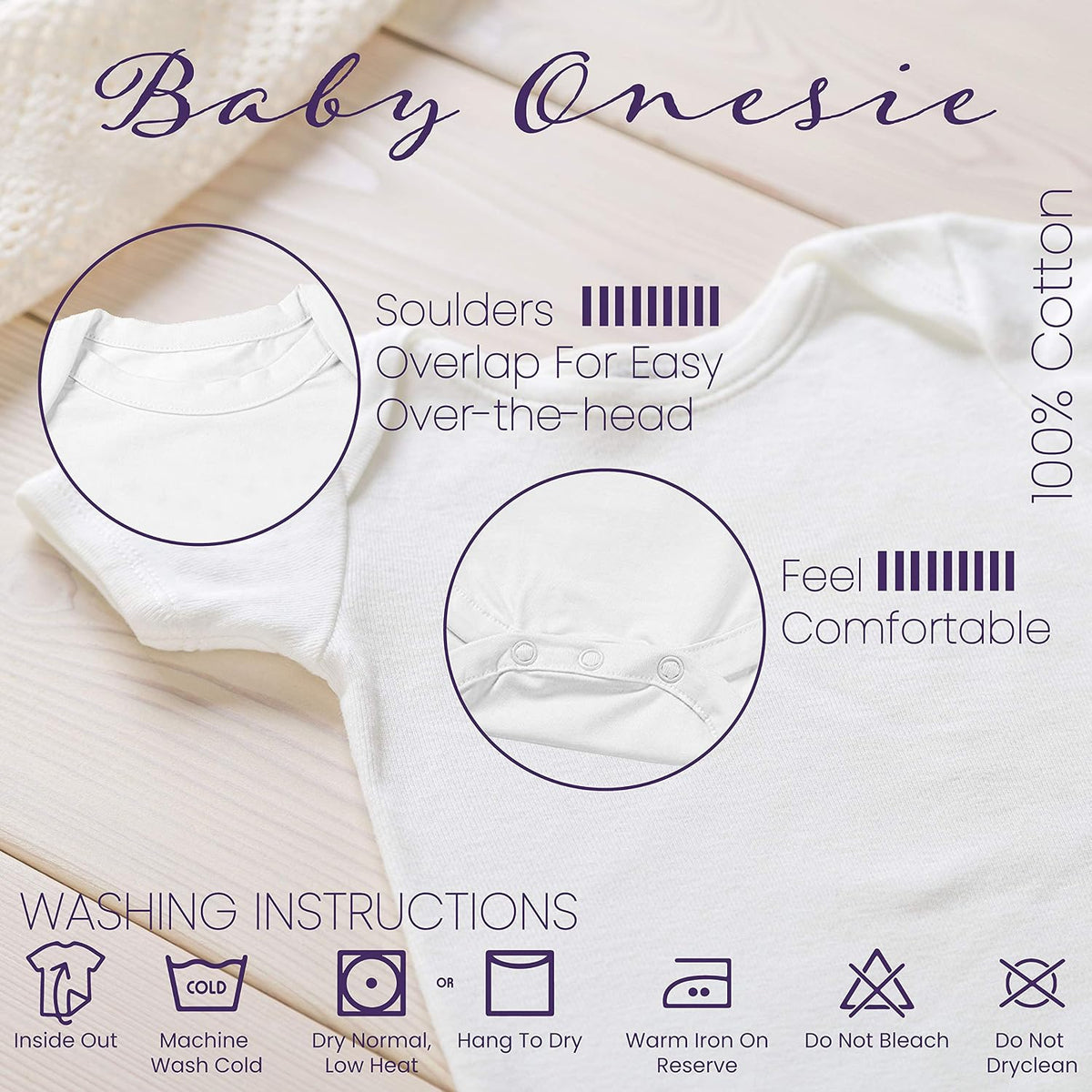 UNIQUE CUSTOM GIFTS Customize Unisex Baby Onesie Beanies - Personalized Girl Boy Bodysuit Gift C03