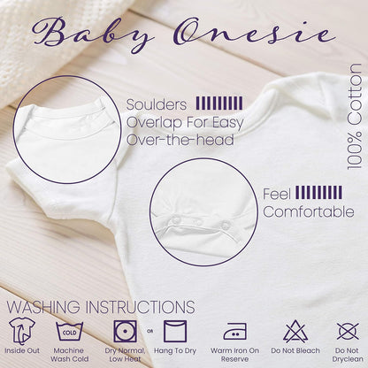 UNIQUE CUSTOM GIFTS Customize Unisex Baby Onesie Beanies - Personalized Girl Boy Bodysuit Gift C03
