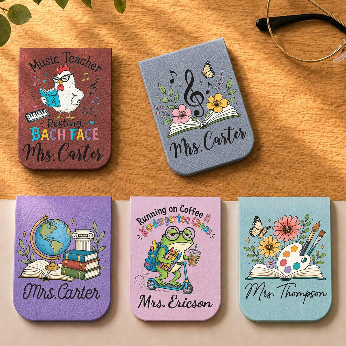 Personalized Magnetic Bookmark with Name, Custom Teacher Appreciation Gift