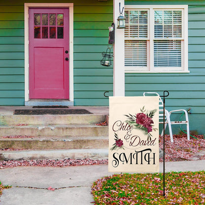 Personalized Garden Flag with Name & Initial, Double Sided Porch Yard Flag