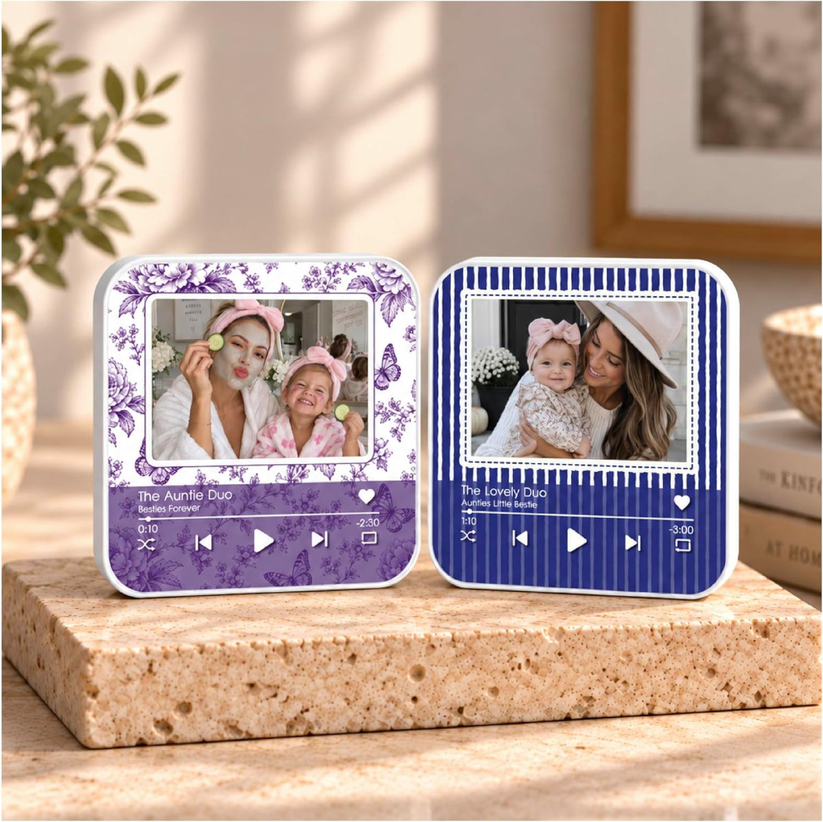 Custom Baby Heartbeat Music Fridge Magnet with Ultrasound Photo and Name