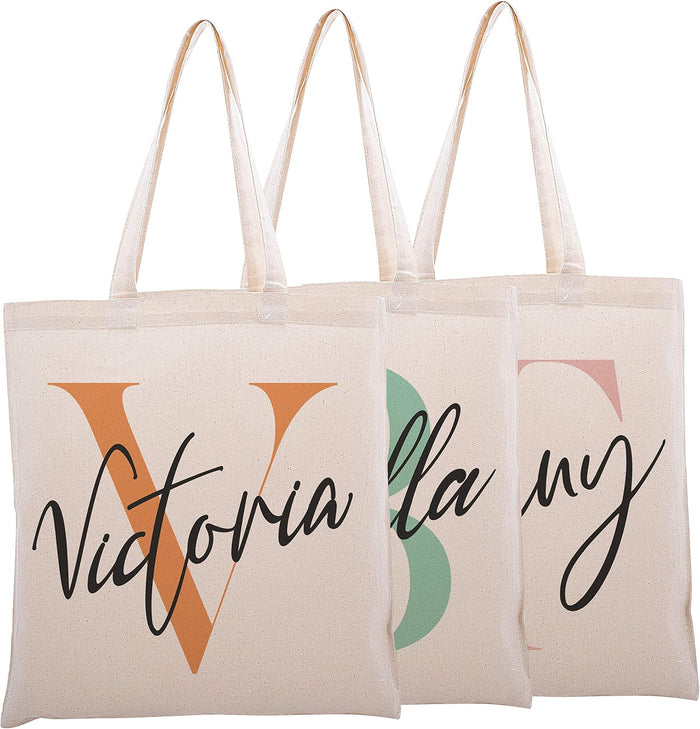 Personalized Initial Tote Bag Gifts - Custom Totes