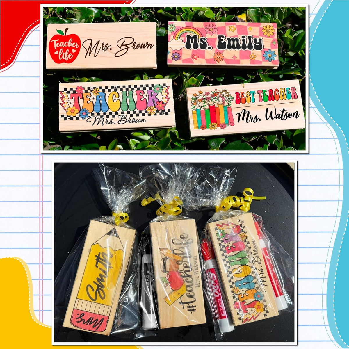 Custom Teacher Appreciation Gifts for Whiteboard - Personalized Thank You Eraser from Students