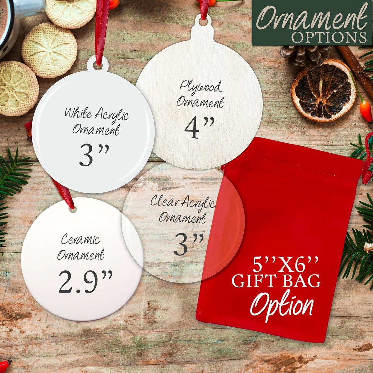 Personalized 2025 Ceramic Tree Ornaments - Custom Monogrammed Initial & Name Holiday Decor - Yearly Keepsake with Letter, Name & Date for Family & Friends