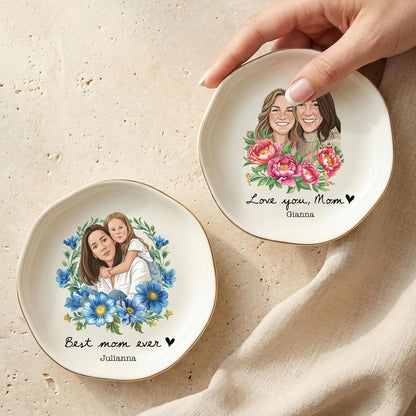 Personalized Ring Dish with Name, Custom Jewelry Tray Gift for Women, Bridesmaids, Mom, Grandma, or Best Friends