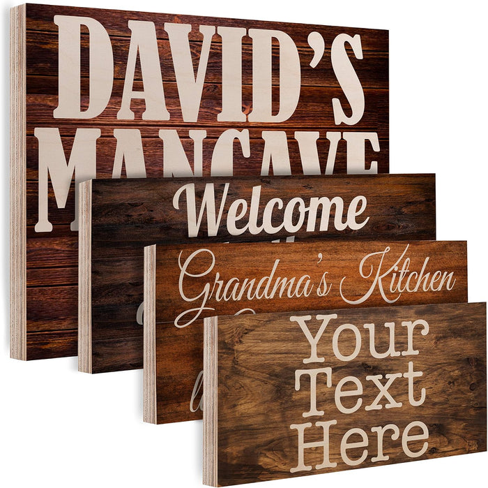 Personalized Wood Signs for Gift - Customized Wooden Board Plank Decoration Gift - Custom Wood Sign